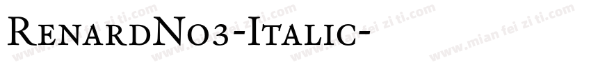 RenardNo3-Italic字体转换