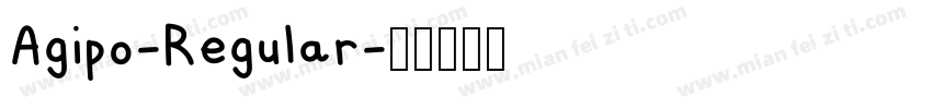 Agipo-Regular字体转换