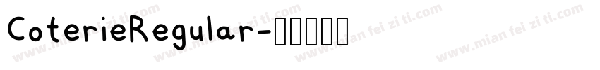 CoterieRegular字体转换