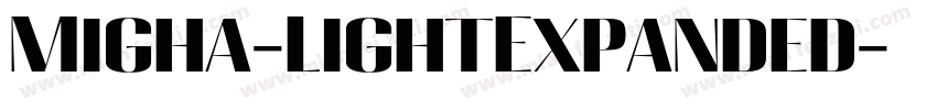 Migha-LightExpanded字体转换