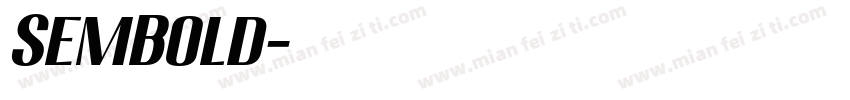 SemBold字体转换