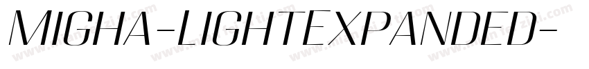 Migha-LightExpanded字体转换