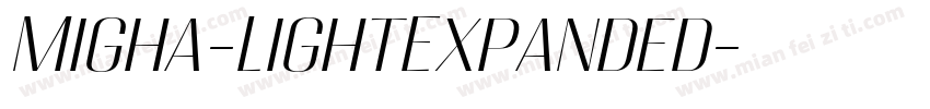 Migha-LightExpanded字体转换