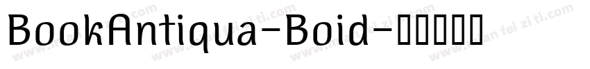BookAntiqua-Boid字体转换