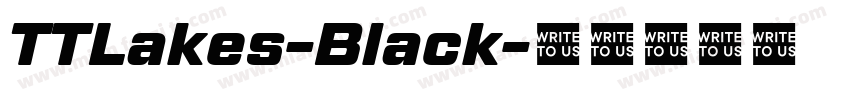 TTLakes-Black字体转换