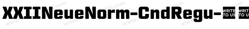 XXIINeueNorm-CndRegu字体转换