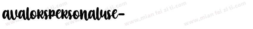 avalorspersonaluse字体转换