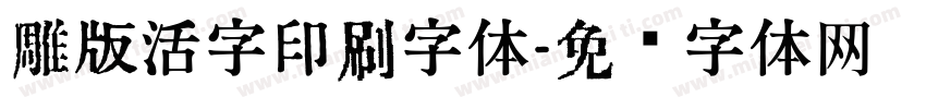 雕版活字印刷字体字体转换