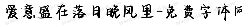 爱意盛在落日晚风里字体转换