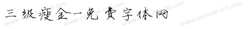 三级瘦金字体转换