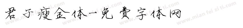 君子瘦金体字体转换