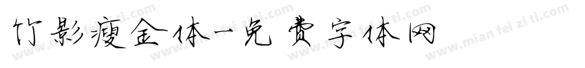 竹影瘦金体字体转换