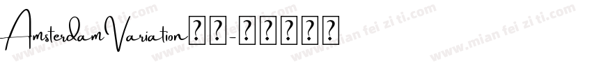 AmsterdamVariation字体字体转换