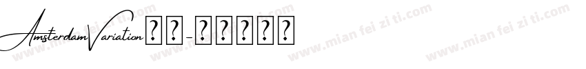 AmsterdamVariation字体字体转换