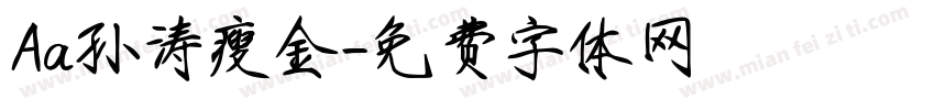 Aa孙涛瘦金字体转换