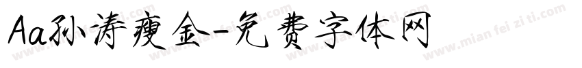 Aa孙涛瘦金字体转换