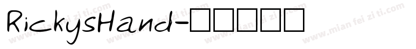 RickysHand字体转换