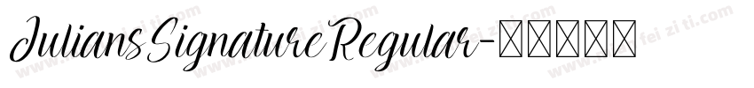 JuliansSignatureRegular字体转换
