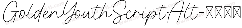 GoldenYouthScriptAlt字体转换