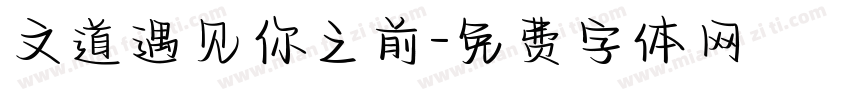 文道遇见你之前字体转换