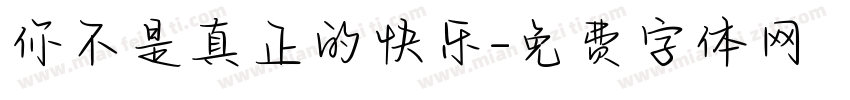 你不是真正的快乐字体转换