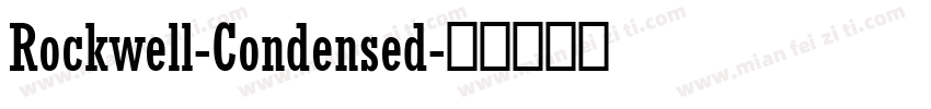 Rockwell-Condensed字体转换