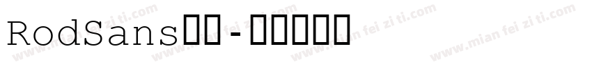 RodSans字体字体转换