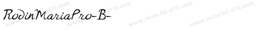 RodinMariaPro-B字体转换
