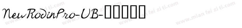 NewRodinPro-UB字体转换