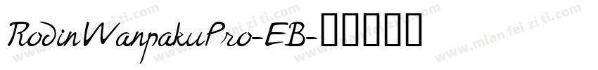 RodinWanpakuPro-EB字体转换