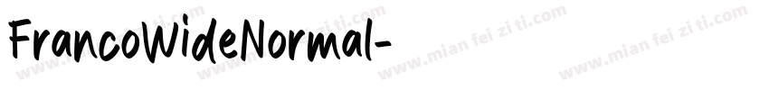 FrancoWideNormal字体转换