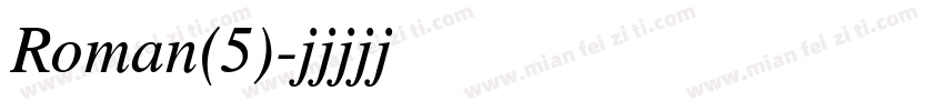 Roman(5)字体转换