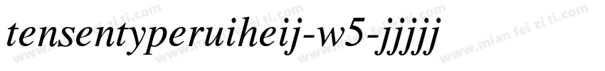 tensentyperuiheij-w5字体转换