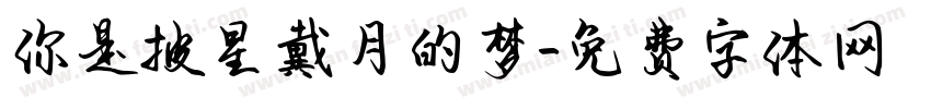 你是披星戴月的梦字体转换