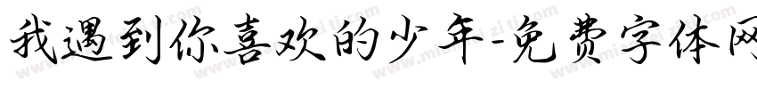 我遇到你喜欢的少年字体转换