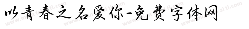以青春之名爱你字体转换