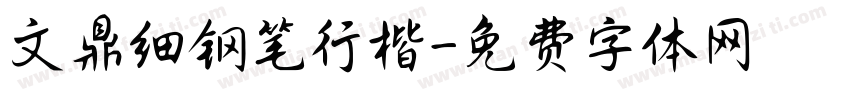 文鼎细钢笔行楷字体转换