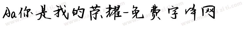 Aa你是我的荣耀字体转换