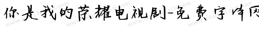 你是我的荣耀电视剧字体转换