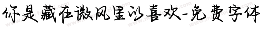 你是藏在微风里的喜欢字体转换