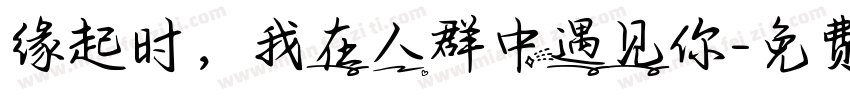 缘起时，我在人群中遇见你字体转换