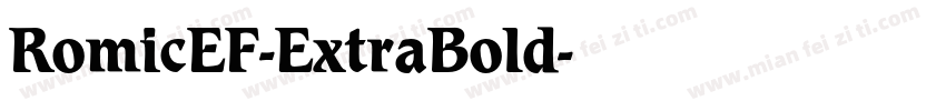 RomicEF-ExtraBold字体转换