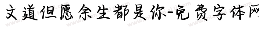 文道但愿余生都是你字体转换