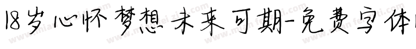 18岁心怀梦想未来可期字体转换