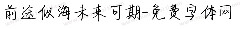 前途似海未来可期字体转换