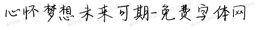 心怀梦想未来可期字体转换