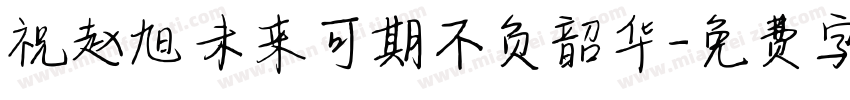 祝赵旭未来可期不负韶华字体转换
