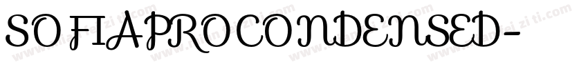 SOFIAPROCONDENSED字体转换