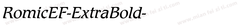 RomicEF-ExtraBold字体转换