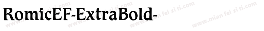 RomicEF-ExtraBold字体转换